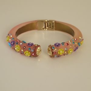 Betsey Johnson Clamper Style Crystal Bracelet